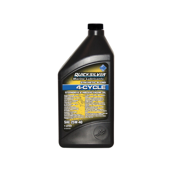Масло Quicksilver Sterndrive & Inboard 4-stroke 25W-40 synthetic blend 1л 92-8M0086226 в Камышине