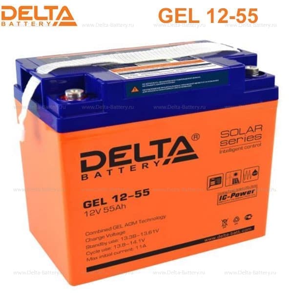 Аккумуляторная батарея Delta GEL 12-55 в Камышине